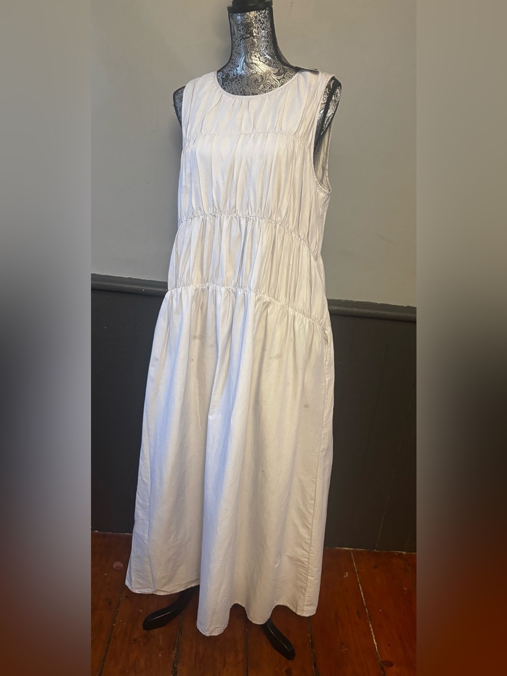 Universal Thread Light Blue Sleeveless Maxi Dress with Pockets NWT